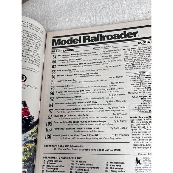 Vintage Model Railroader Magazines 1985 Lot of 8 Issues Trains - Picture 13 of 16